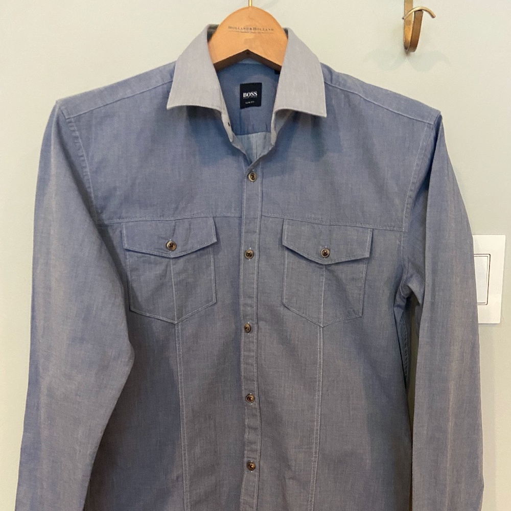 Boss Hugo Boss demin slim cut shirt